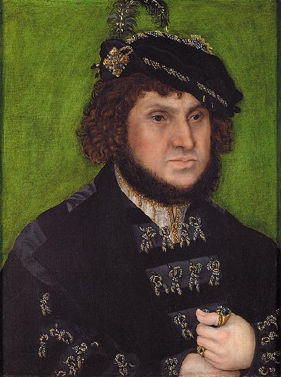 Lucas Cranach Part of a diptych with the portrait of his son, Johann Friedrich the Magnanimous oil painting image